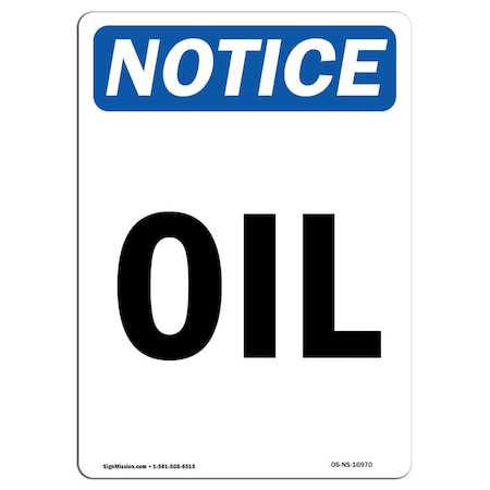 Signmission OSHA Notice, 7" Height, Oil Sign, 7" X 5", Portrait OS-NS-D-57-V-16970